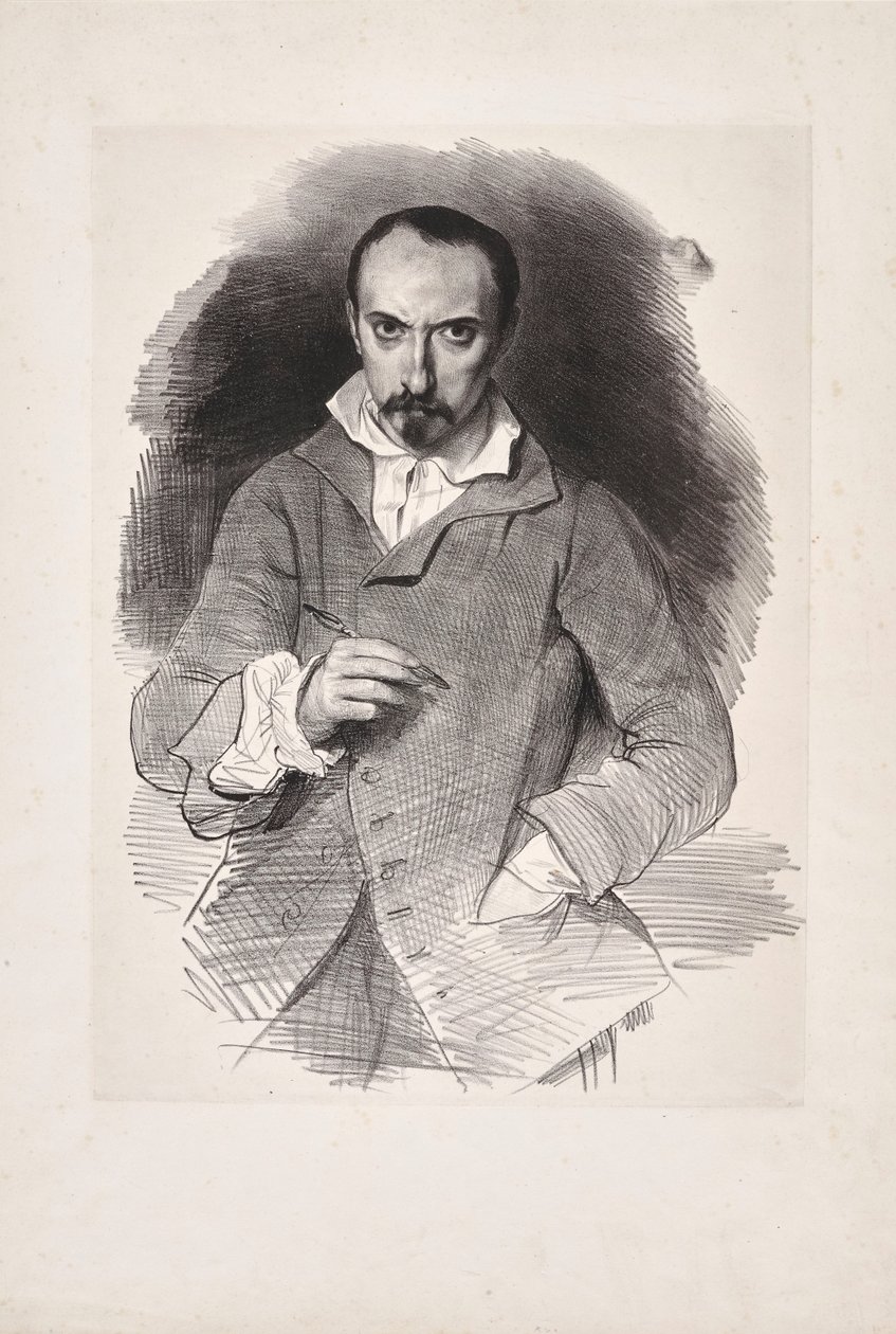 Självporträtt, 1800-talets andra kvartal. av Achille Devéria