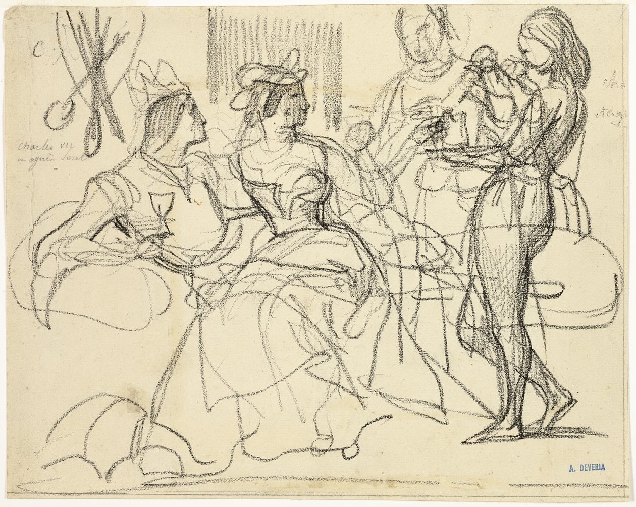 Studie av Achille Devéria