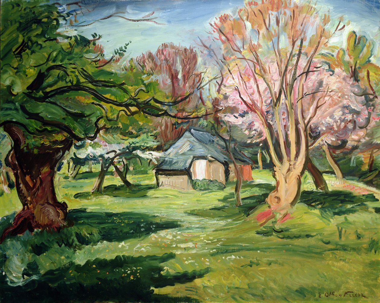 Hus på en äng av Achille Emile Othon Friesz