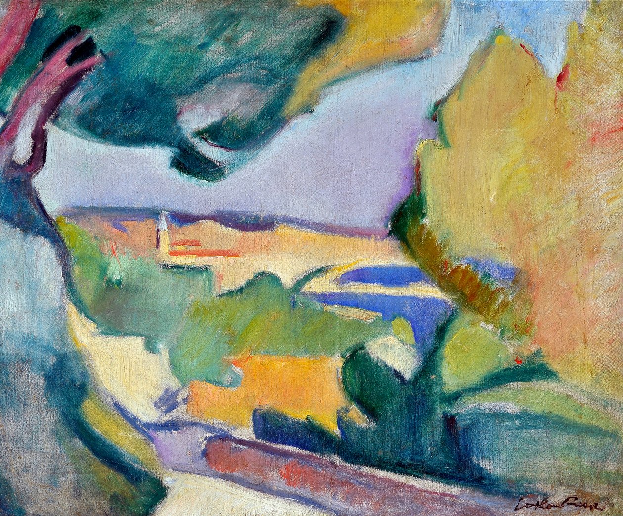 Medelhavslandskap, ca 1907 (olja på duk) av Achille Emile Othon Friesz