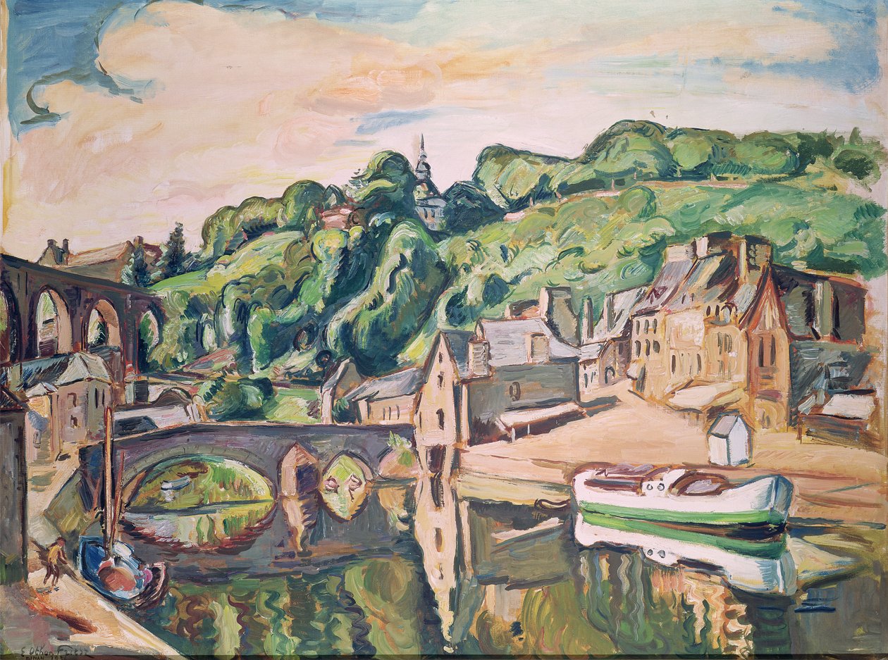 ディナンの眺め（カンヴァスに油彩）スウェーデン語 av Achille Emile Othon Friesz