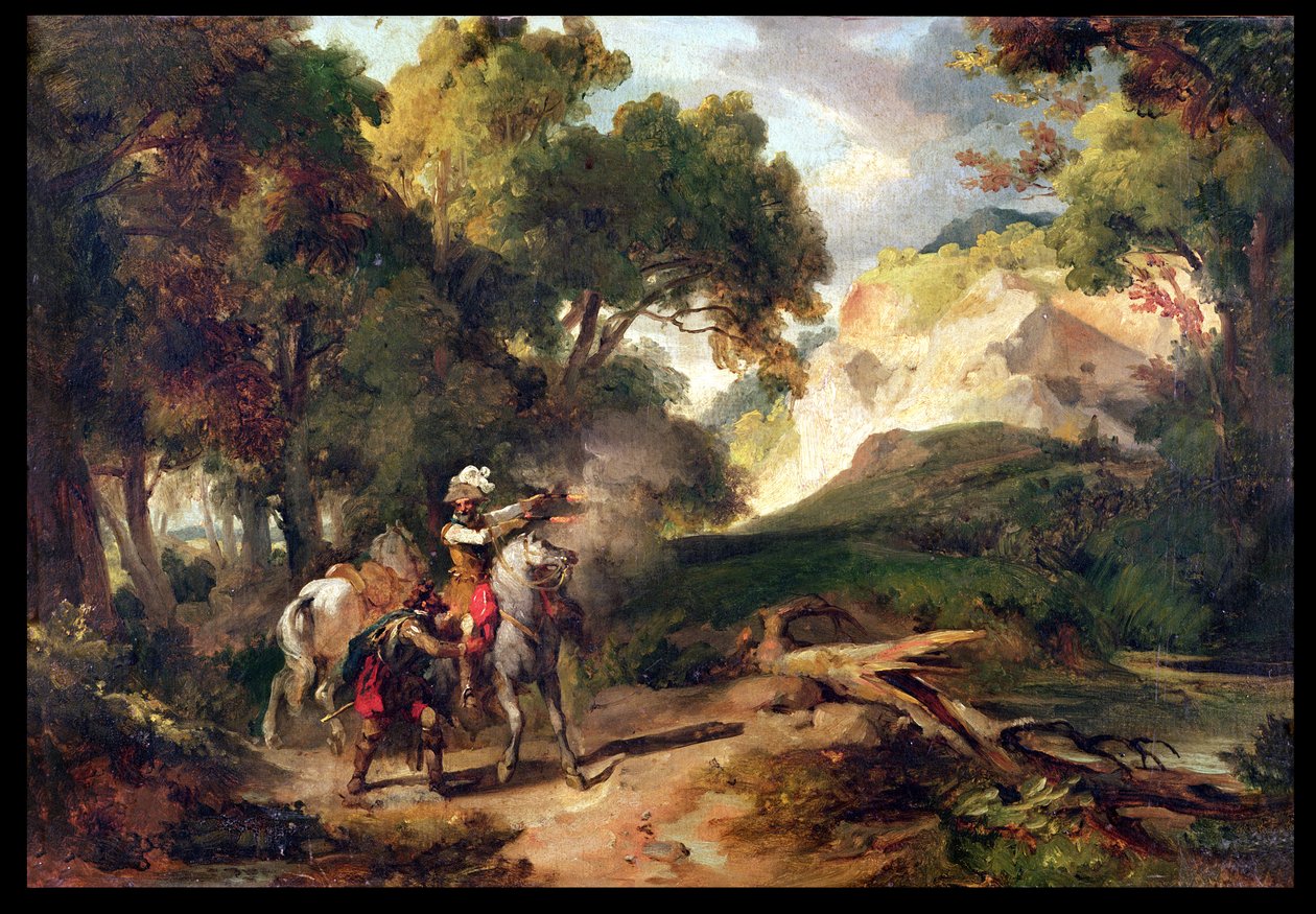 Henri IV (1553-1610) och kapten Michau av Achille Etna Michallon