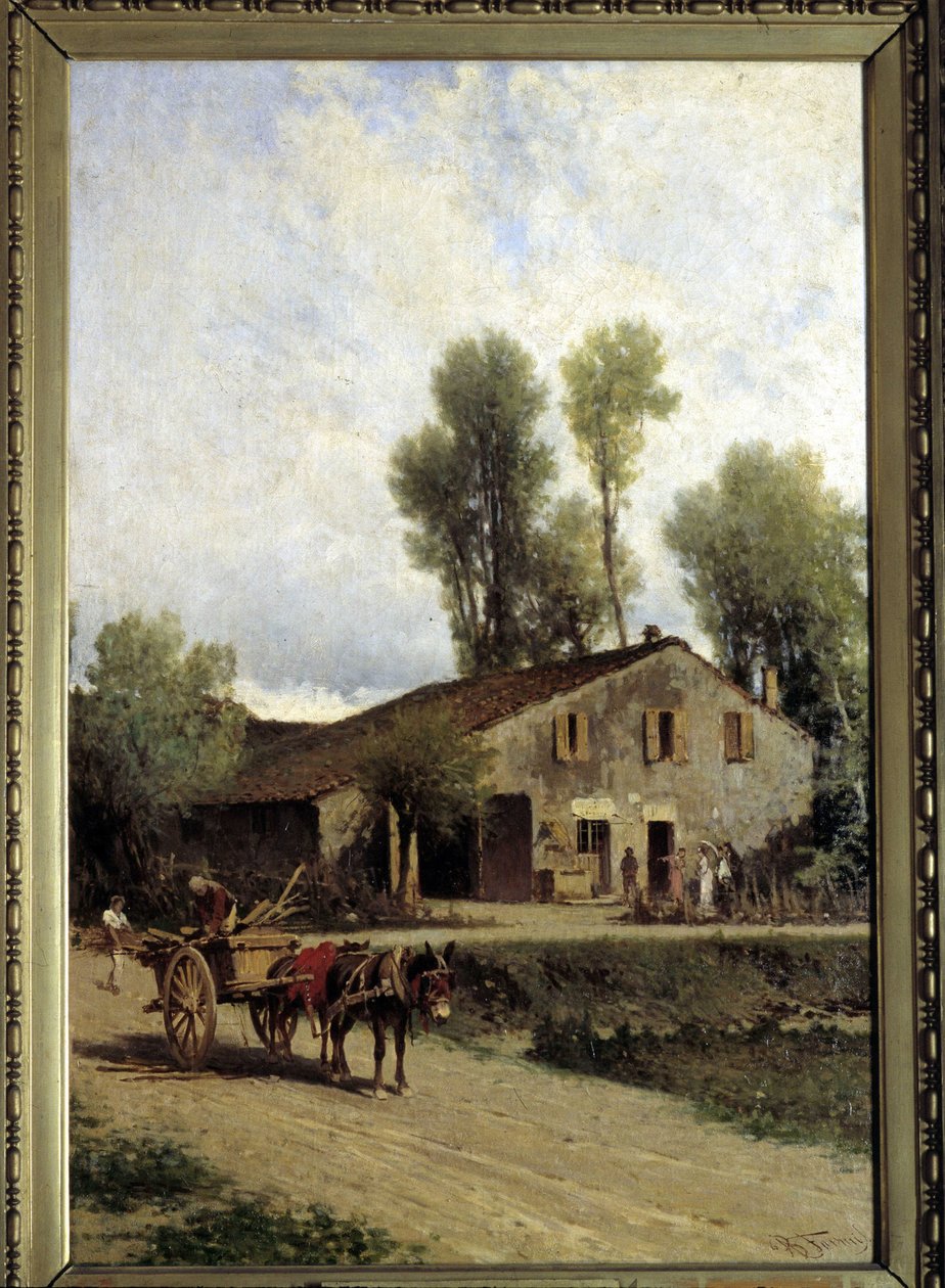 Giuseppe Verdis födelseplats i Roncole di Busseto av Achille Formis Befani