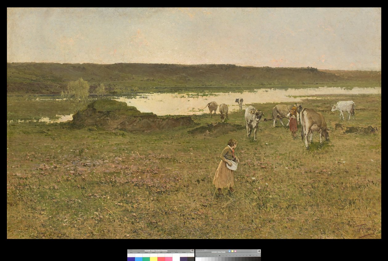 Betesmark på dalen, 1906 av Achille Formis Befani