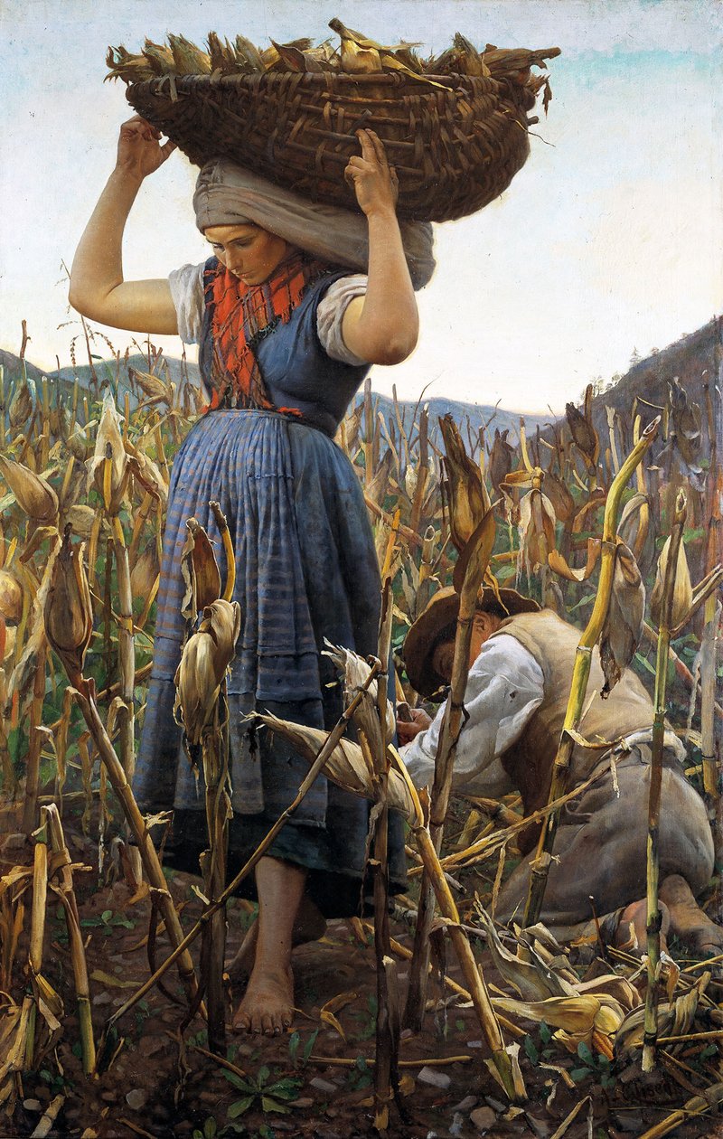 Majsskörden, 1881. av Achille Glisenti