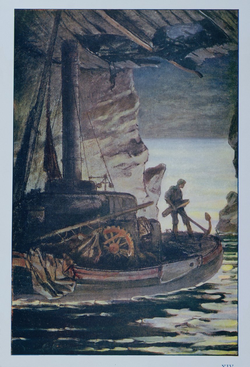 Illustration från The Workers of the Sea av Victor Hugo (1802-85) 1923 av Achille Granchi Taylor