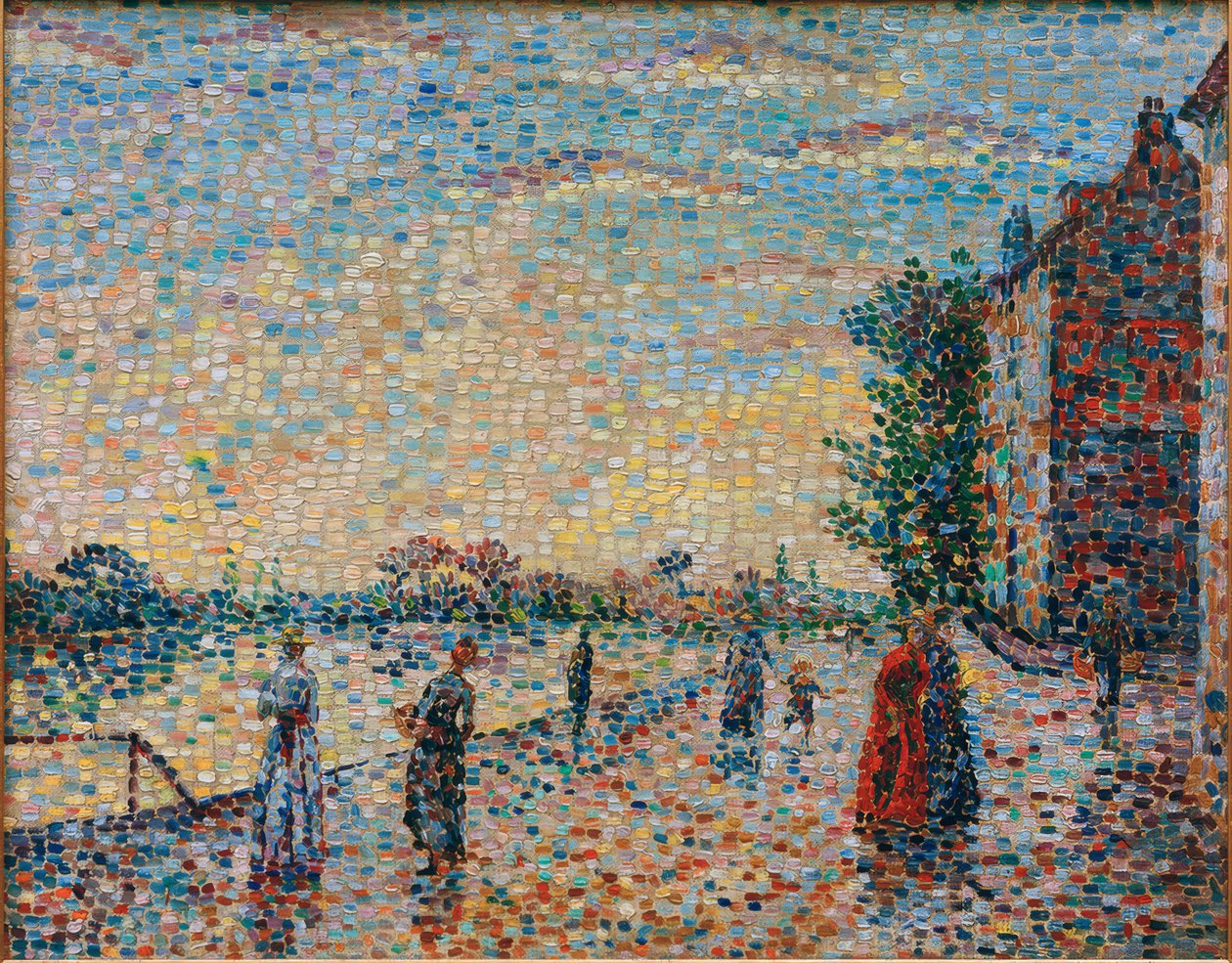 Strandpromenaden vid floden av Achille Lauge