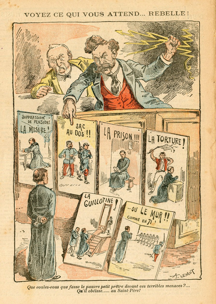 Le Pelerin, Satirisk i färger av Achille Lemot
