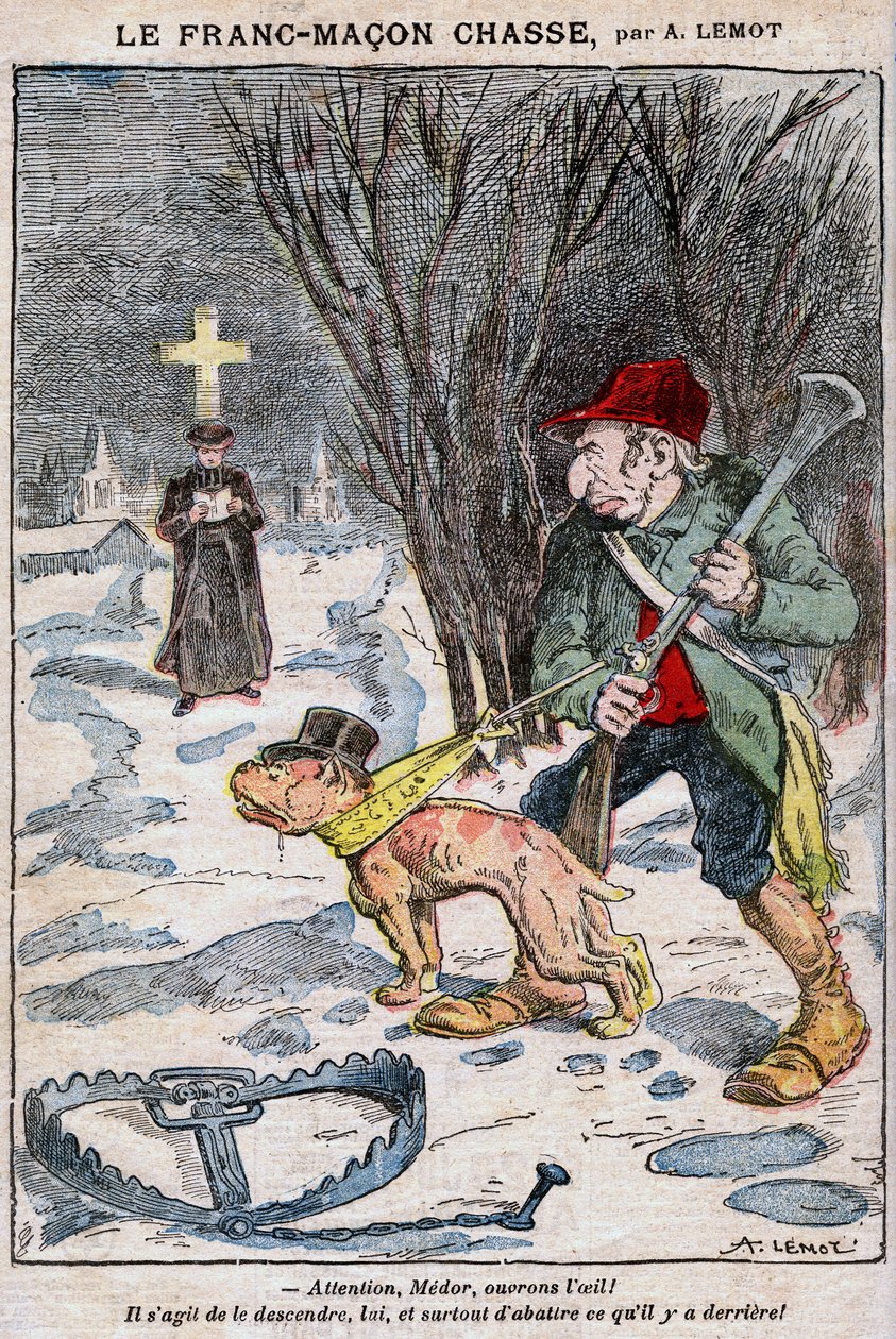Frimurarjakten i Le Pelerin av Achille Lemot