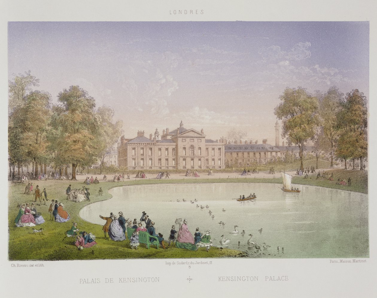 Kensington Palace, ca 1862 av Achille Louis Martinet