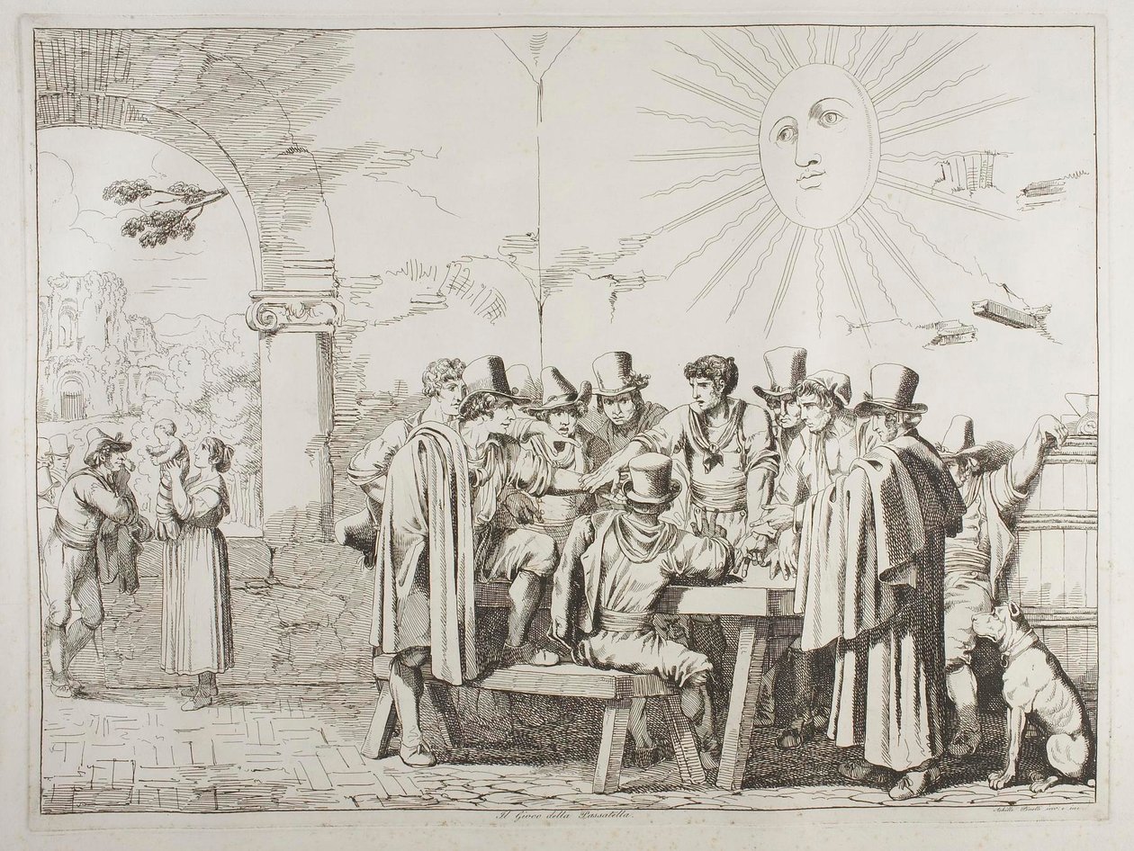 Pasatella-spelet av Achille Pinelli
