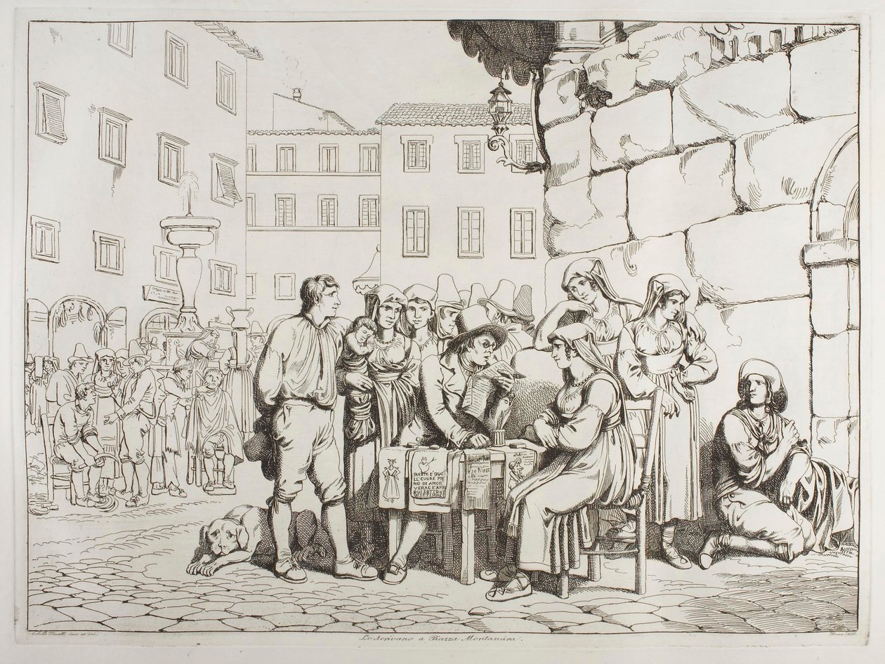 Författaren på Piazza Montanara av Achille Pinelli