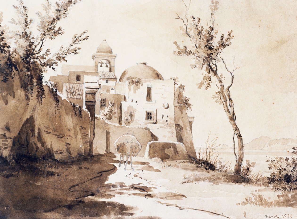 San Francesco-kyrkan i Pozzuoli av Achille Vianelli