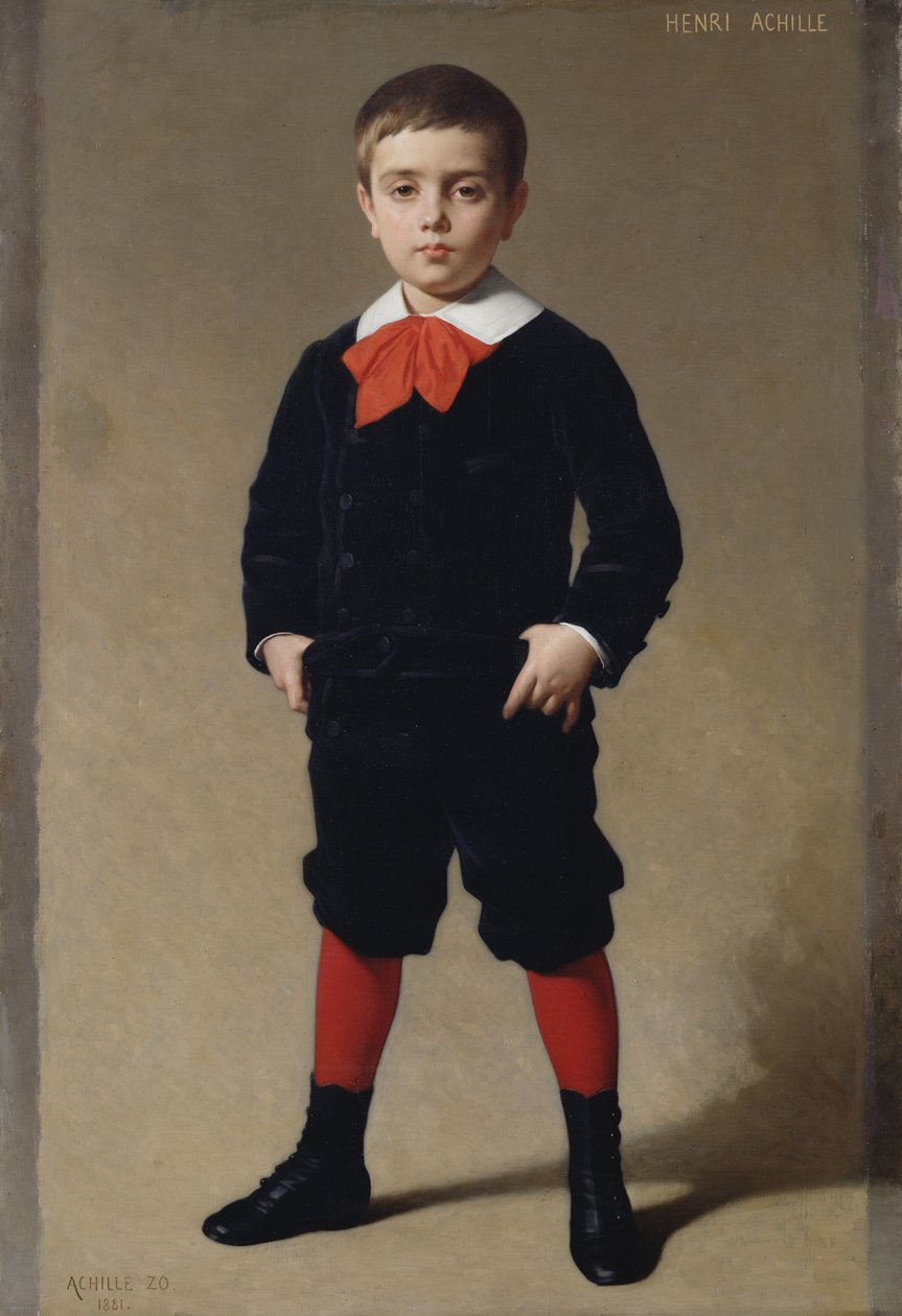 Porträtt av Henri Achille, konstnärens son, 1881 av Achille Zo