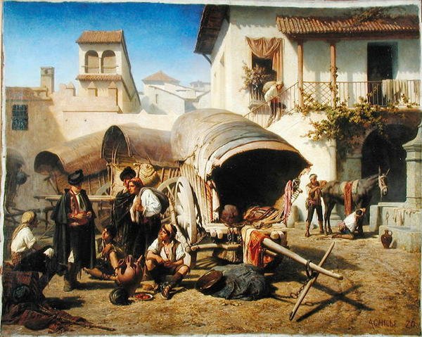 Posada San Rafael, Cordoba, ca 1861 av Achille Zo