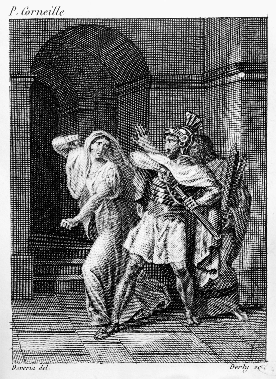 Illustration från Horatii av Pierre de Corneille (1606-84) av Achille after Deveria
