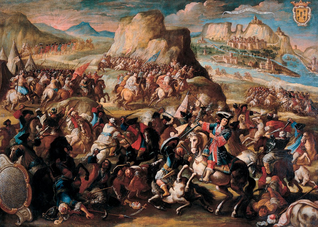 Slaget vid Oran, 1699 av Acisclo Antonio Palomino de Castro y