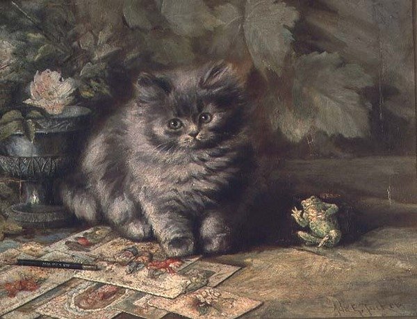 Ett porträtt av en kattunge av Ada Eliza Tucker