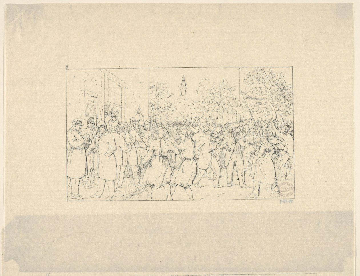 Val i Baltimore, november 1862 från Confederate War Etchings, 1861-63. av Adalbert John Volck