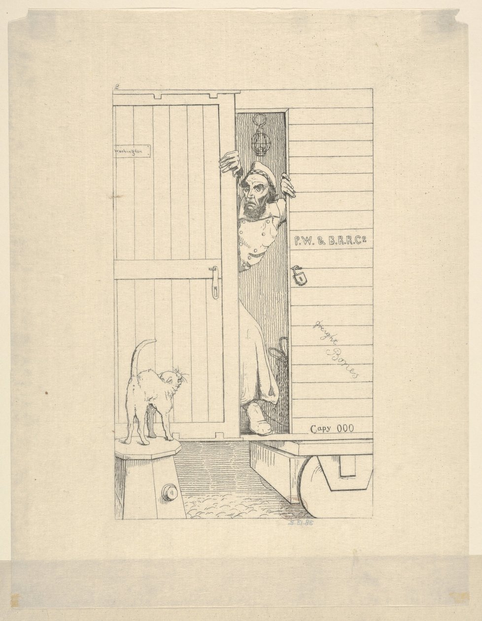 Passage Through Baltimore från Confederate War Etchings, 1861-63. av Adalbert John Volck