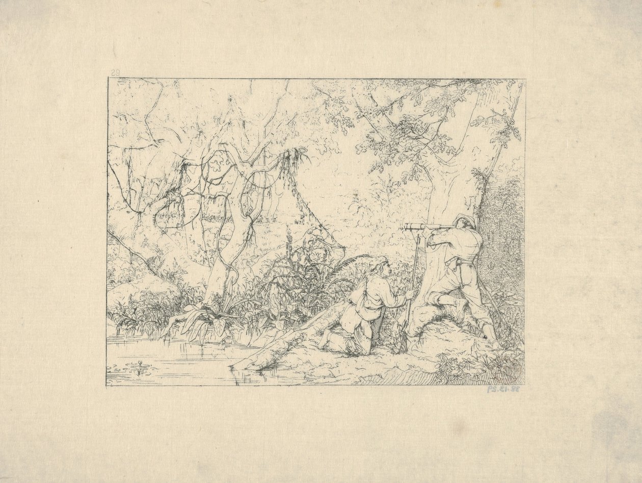 Vicksburg Canal från Confederate War Etchings, 1861-63. av Adalbert John Volck