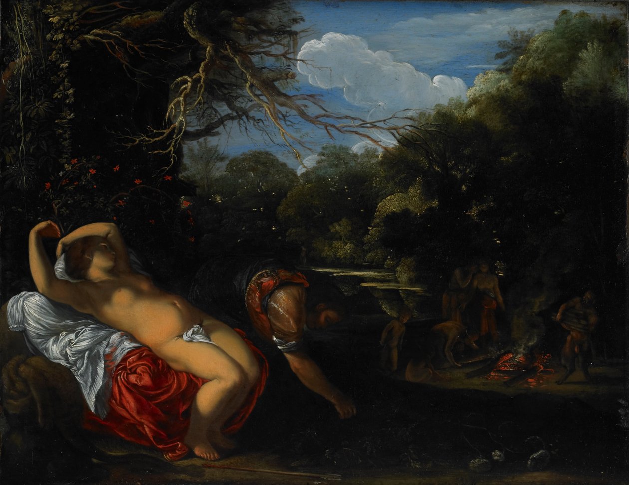 Apollo och Coronis av Adam Elsheimer