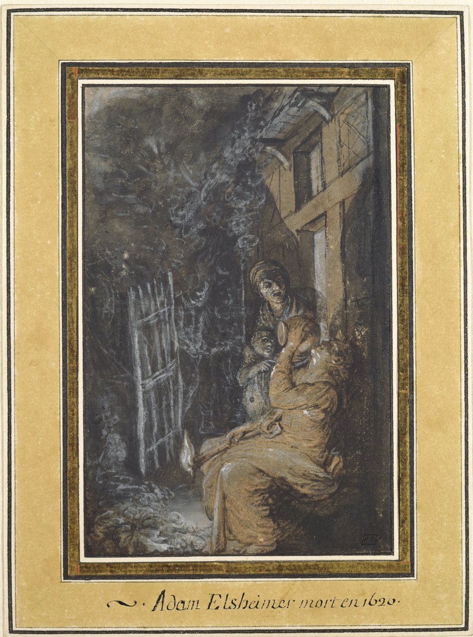 Ceres hånas (gouache på grått papper) av Adam Elsheimer
