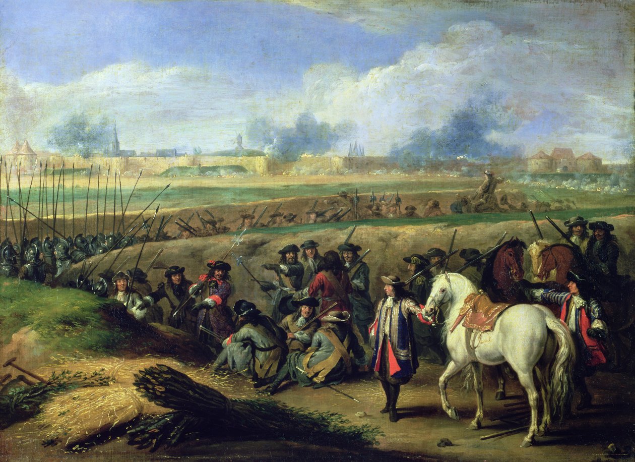 Ludvig XIV (1638-1715) vid belägringen av Tournai, 21 juni 1667 av Adam Frans van der Meulen