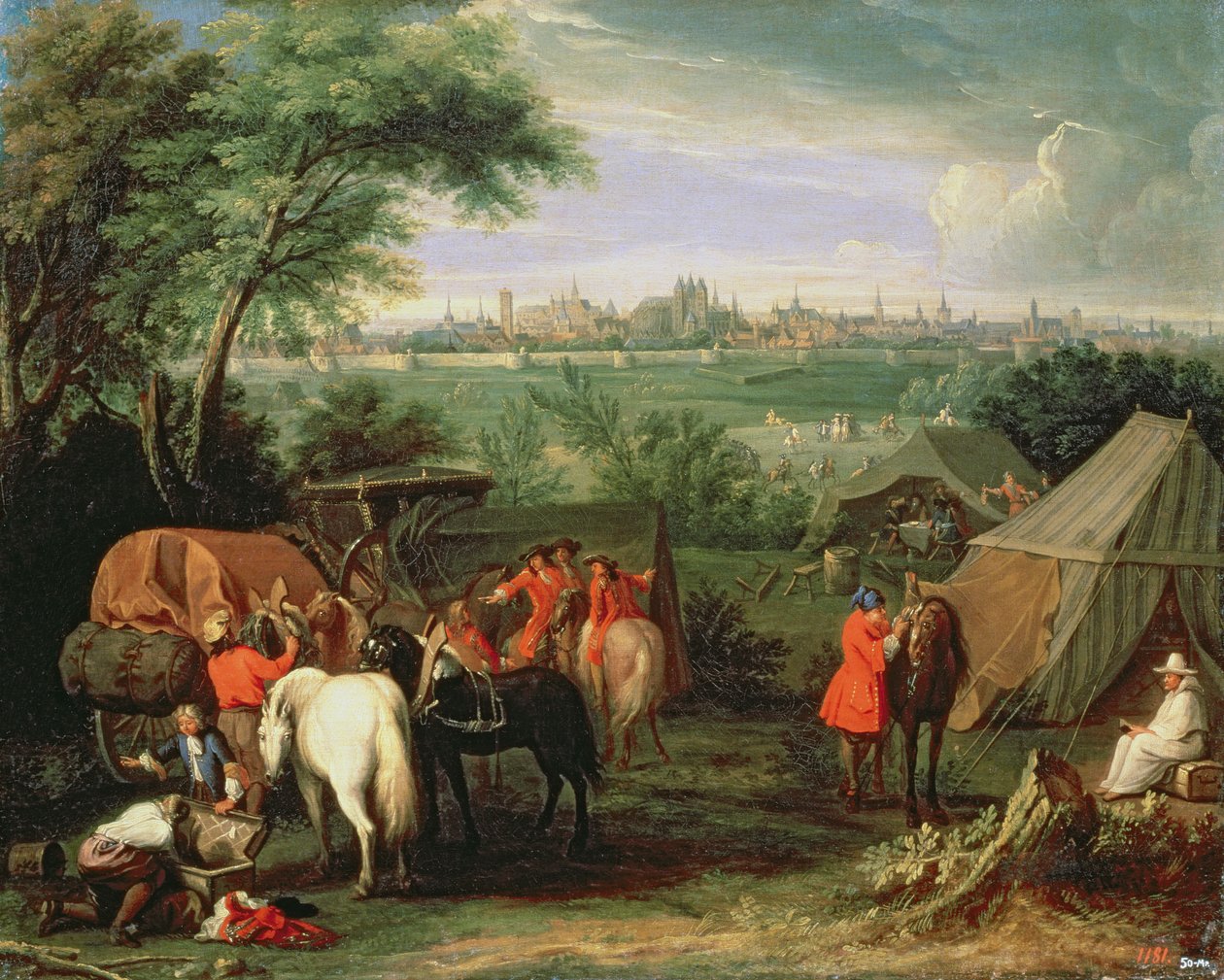 Belägringen av Tournai av Ludvig XIV av Adam Frans van der Meulen