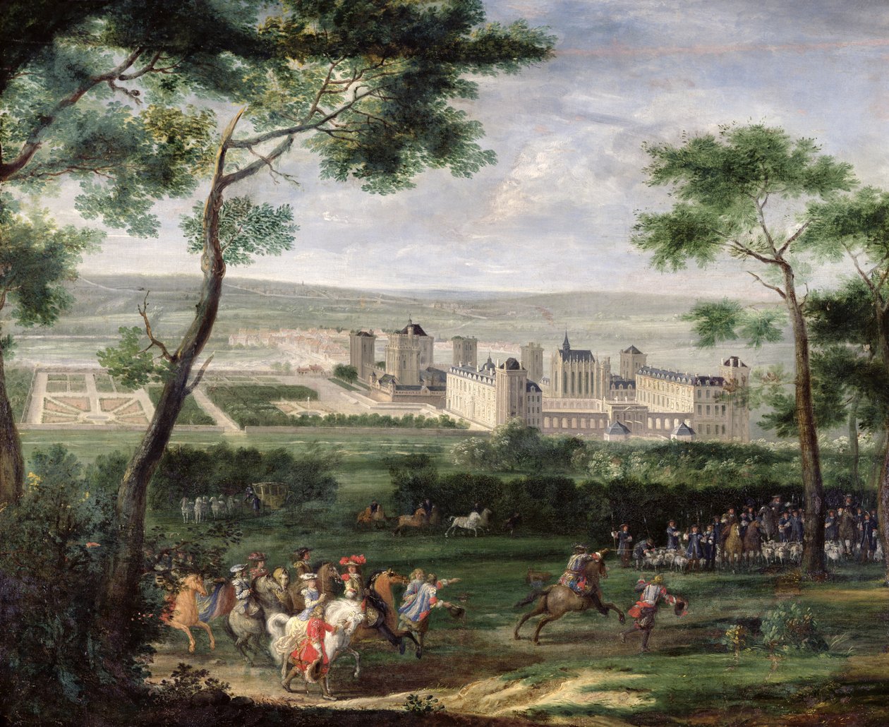 Vy över slottet Vincennes, ca 1665 av Adam Frans van der Meulen