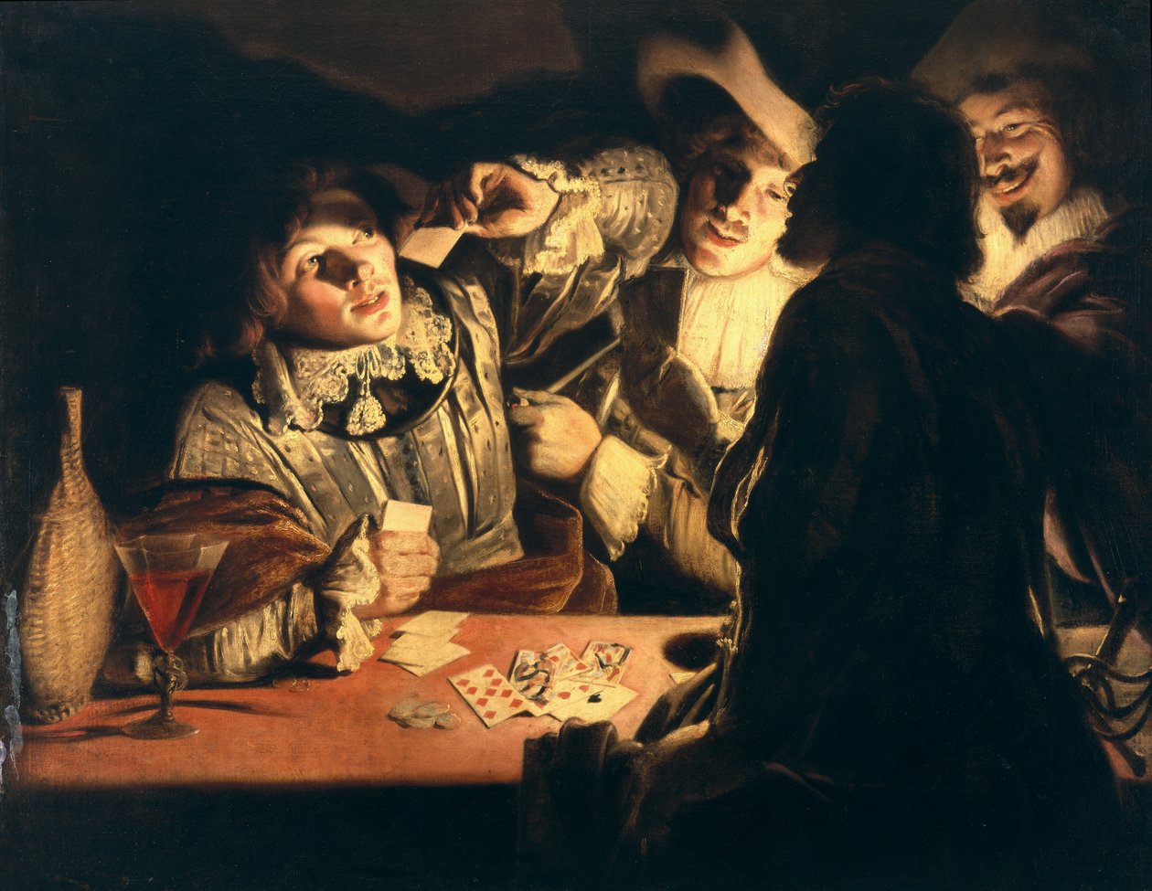 Kortspelarna, ca 1620-talet av Adam de Coster