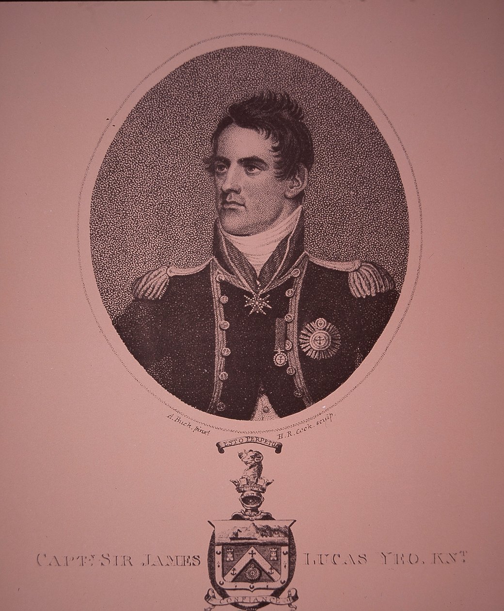 Sir James Lucas Yeo (gravyr) av Adam (after) Buck
