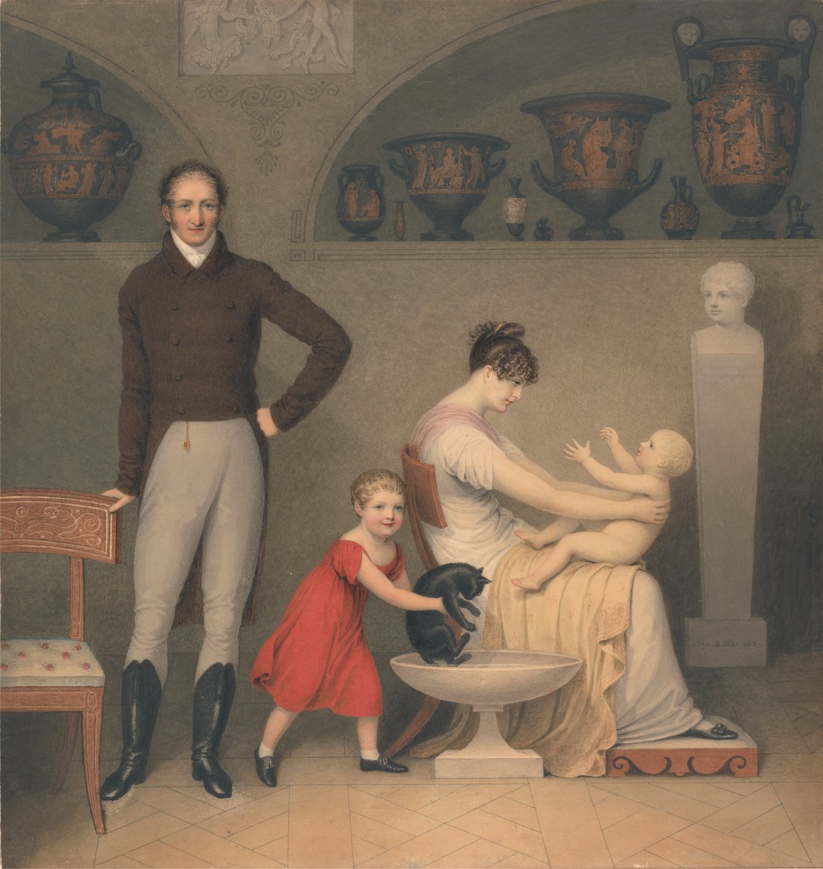 Konstnären och hans familj av Adam Buck