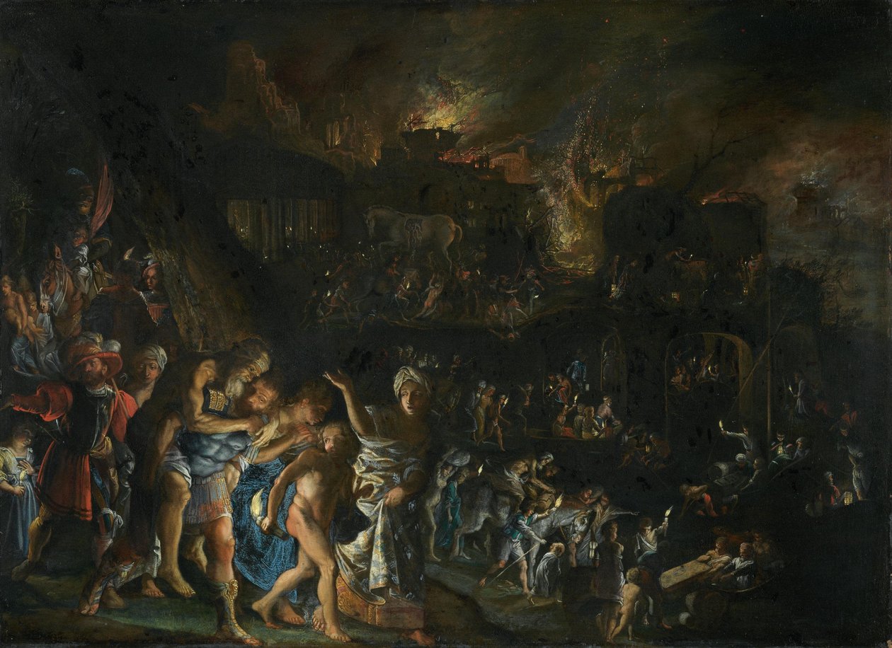Branden i Troja av Adam Elsheimer