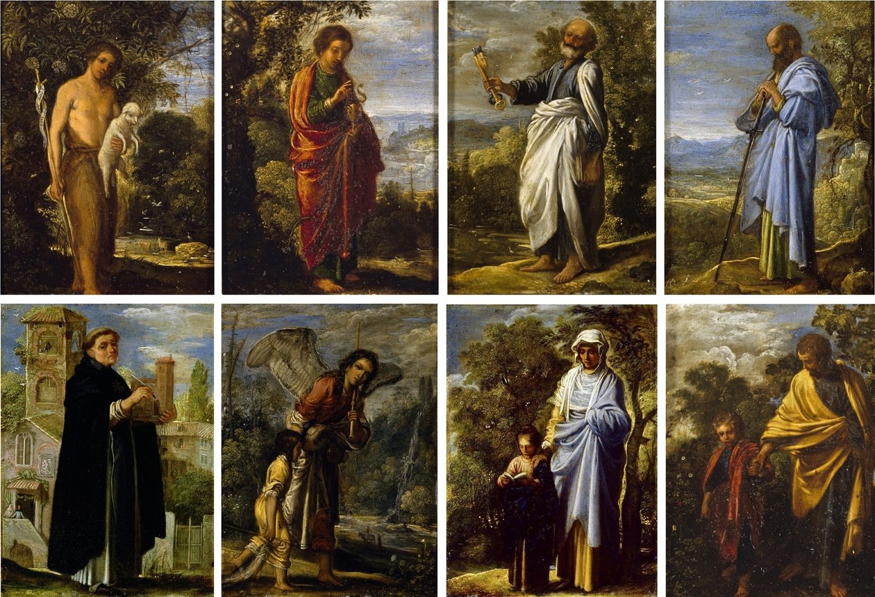 en uppsättning små religiösa scener av Adam Elsheimer