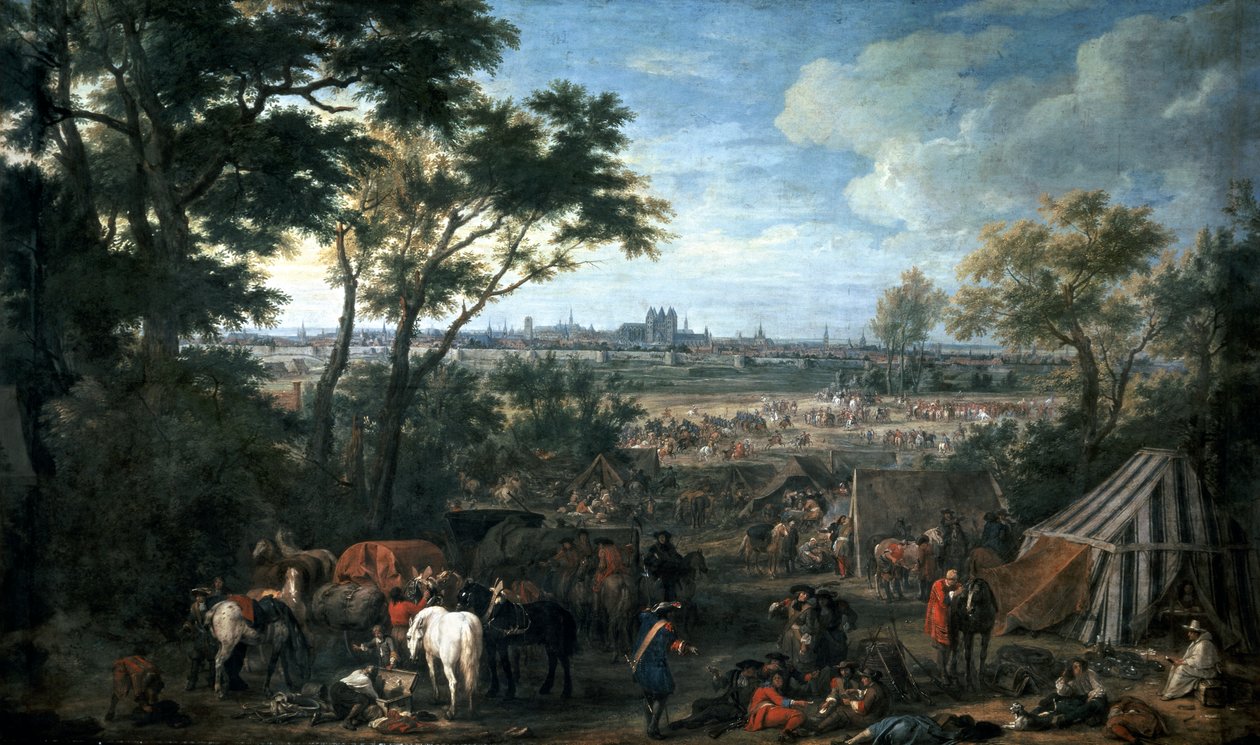 Ludvig XIV:s armé belägrar Tournai, av Adam Frans van der Meulen (1632-1690), Frankrike och Belgien av Adam Frans van der Meulen