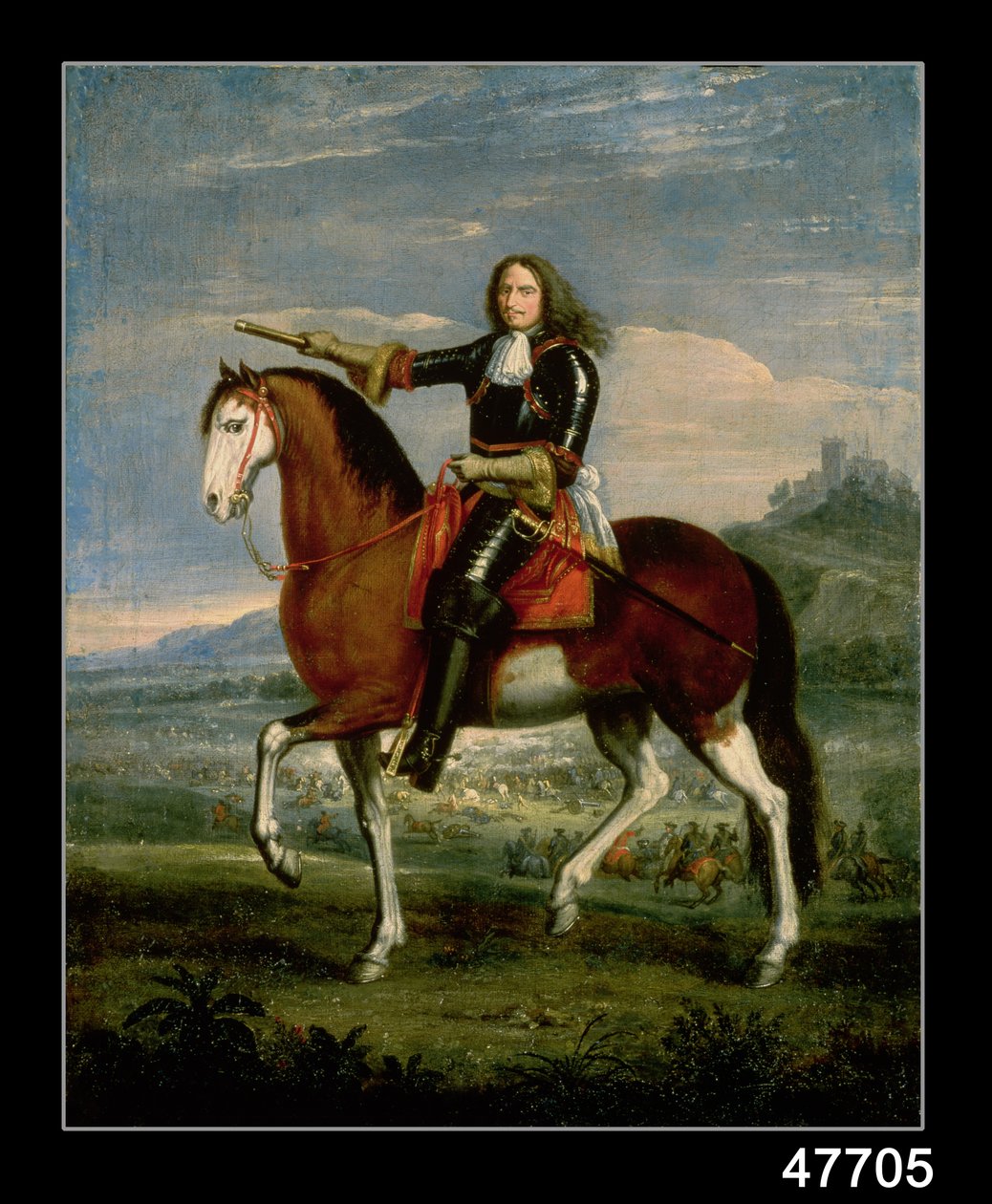 Ryttarporträtt av Henri de la Tour d
