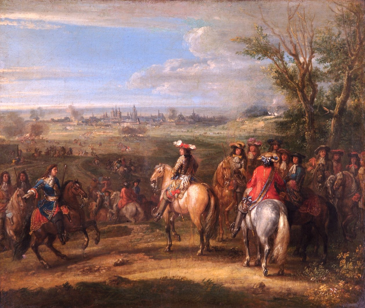 Ludvig XIV vid en belägring, ca 1678 (olja på duk) av Adam Frans van der Meulen