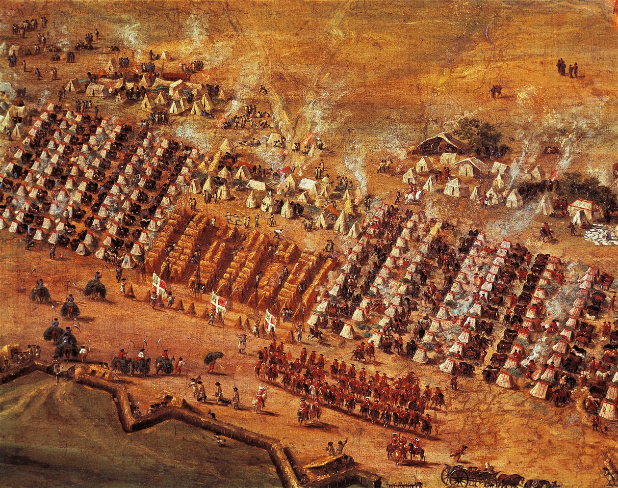 Siege of Maastricht, detalj från Adam Van Der Meulen av Adam Frans van der Meulen