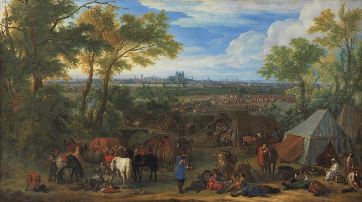 Ludvig XIV:s armé framför Tournai år 1667 av Adam Frans van der Meulen