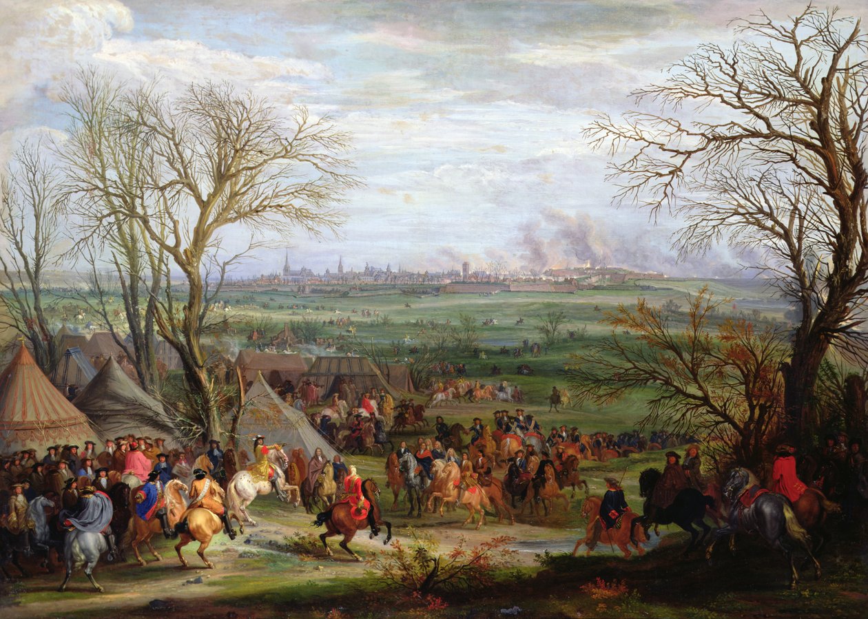 Belägringen av Cambrai av Ludvig XIV, kung av Frankrike och Navarra, 1677 (olja på duk) av Adam Frans van der Meulen
