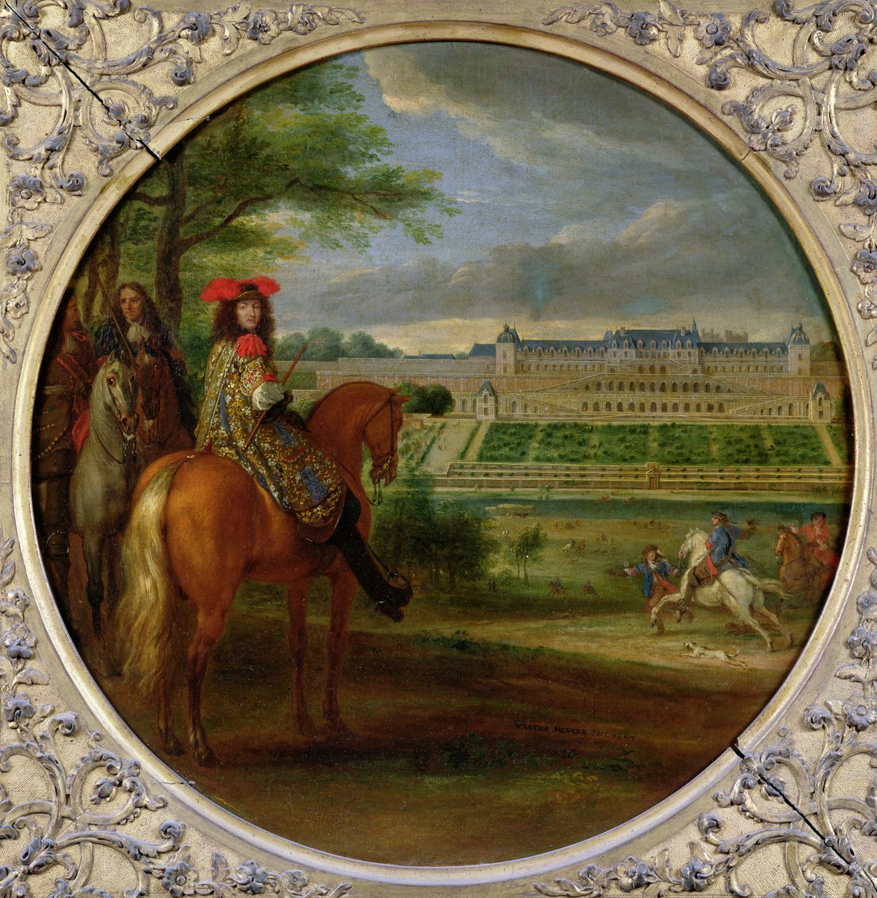 Utsikt över det nya palatset i Saint-Germain från terrassen, 1669 av Adam Frans van der Meulen