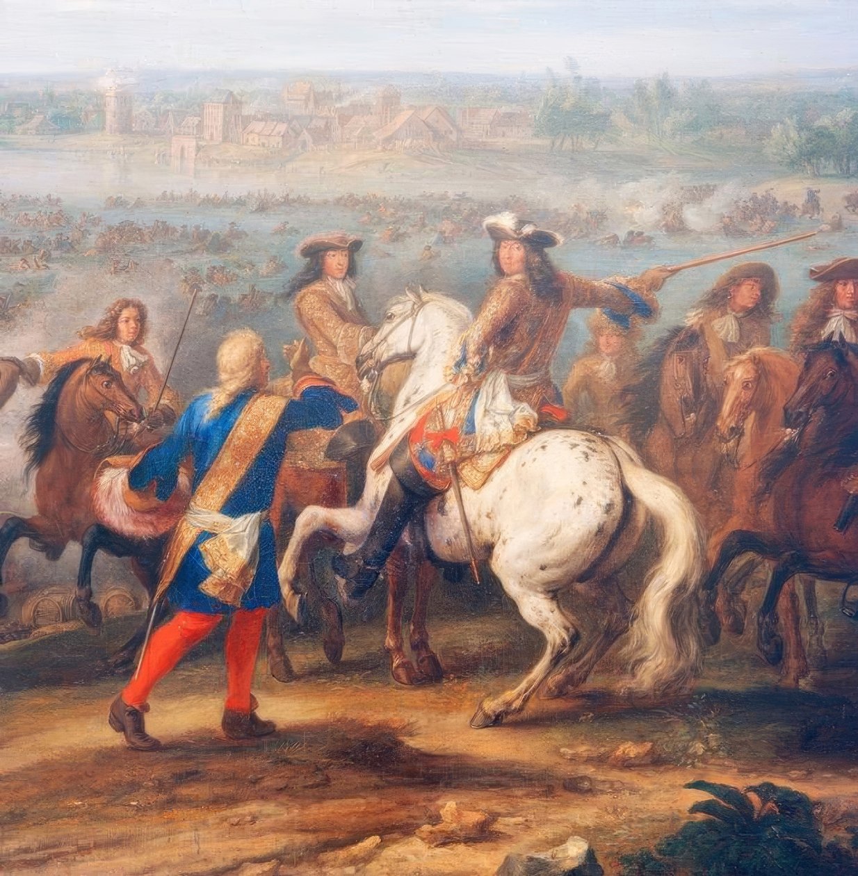 Korsar Rhen nära Lobith, 12 juni 1672 av Adam Frans van der Meulen