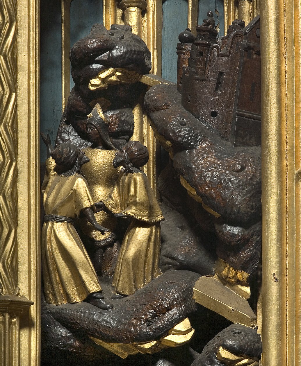 Tillbedjan av Magi, detalj av Adam Kraft
