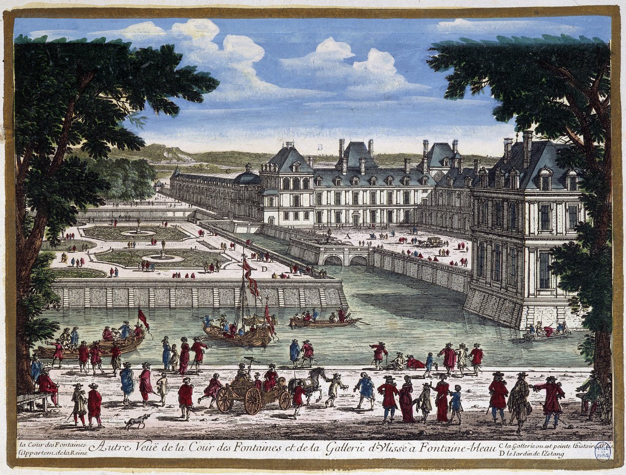 Château de Fontainebleau - gravyr av Perelle av Adam Perelle