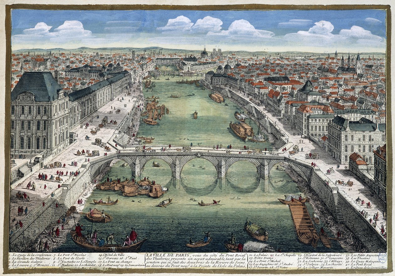 Tuileriernas kungliga bron - i "" Paris"" av Perelle av Adam Perelle