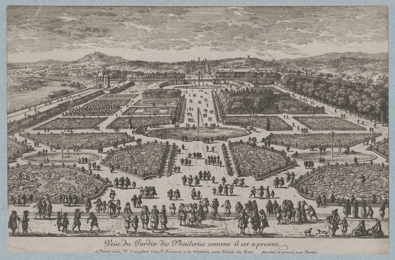 Tuilerierna, 1680, 1680. av Adam Perelle