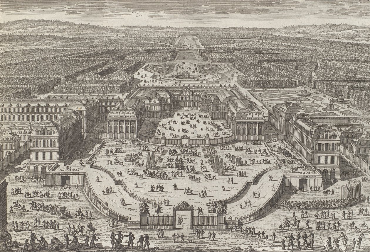 Allmän syn på slottet i Versailles, 1680-talet, 1680-talet. av Adam Perelle