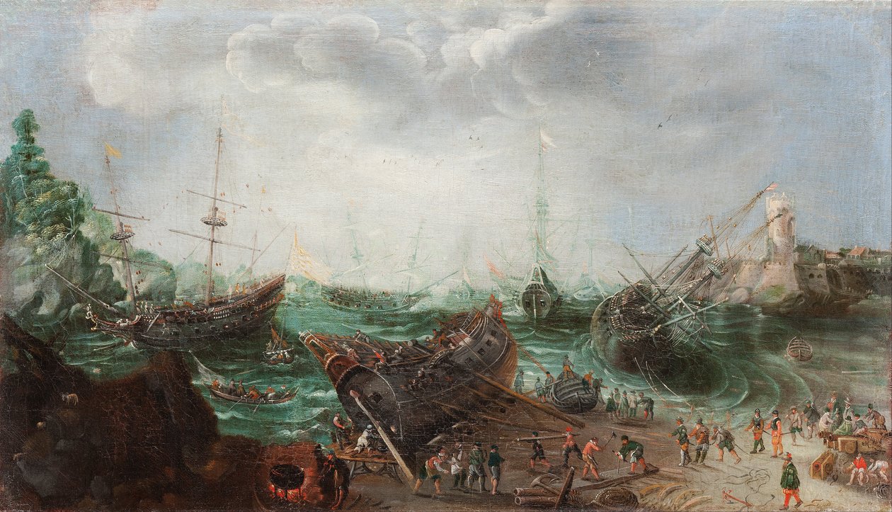 Hamnscenen, ca 1615 (olja på duk) av Adam Willaerts