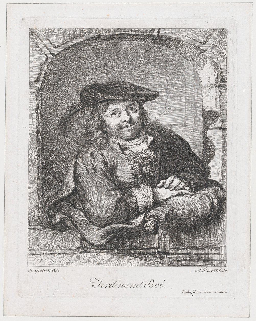 Porträtt av Ferdinand Bol, 1803-08. av Adam von Bartsch